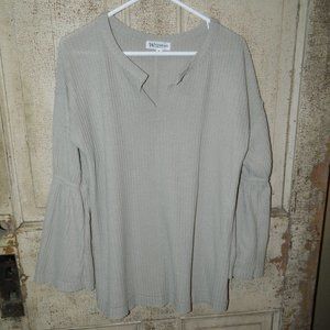 Wonderland by Orange Waffle Bell Sleeve Top Size S (EE-6)